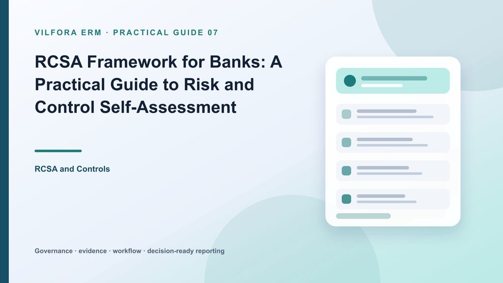 Risk and control self-assessment campaign and control library in Vilfora ERM