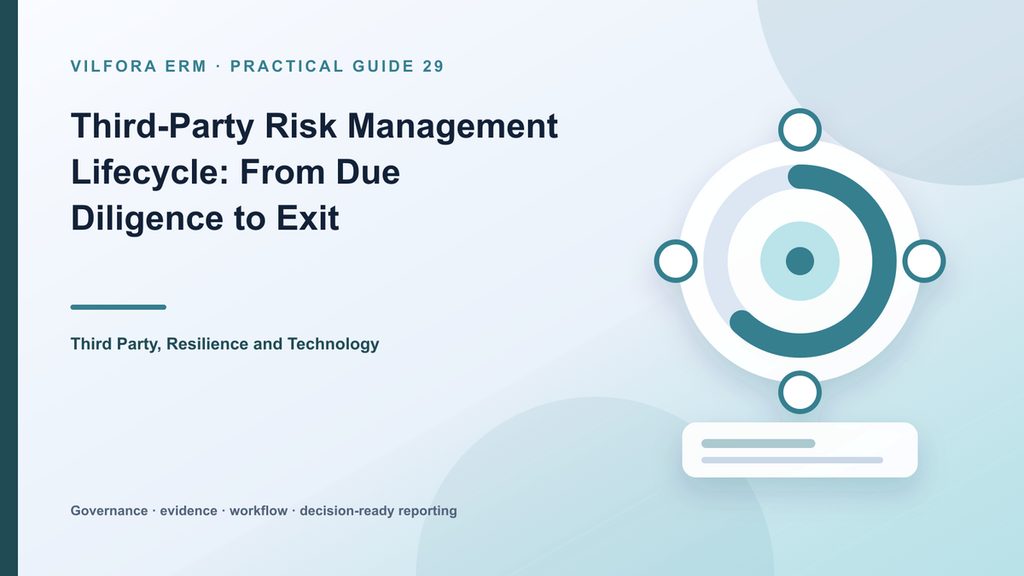 Third-party and outsourcing risk lifecycle in Vilfora ERM
